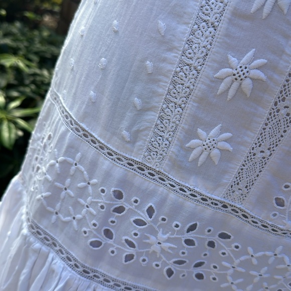 Lauren Ralph Lauren white off the shoulder embroidered eyelet dress - Picture 7 of 16